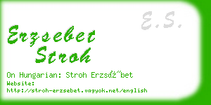 erzsebet stroh business card